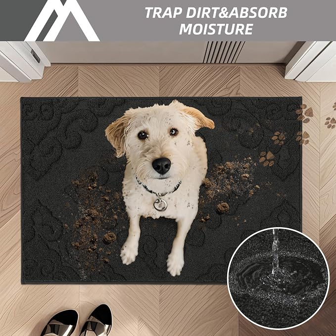 COSY HOMEER Door Mat 32”x48”, Absorbent Dirt Trapper Entryway Rugs, Non-Slip - Image 2