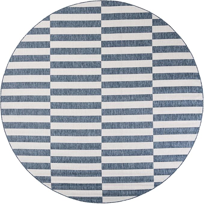 Unique Loom Outdoor Striped Collection Area Rug - Image 3