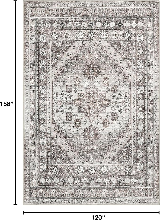 zesthome 10x14 Area Rugs, Stain Resistant Washable Rug, Ultra-Thin Rugs - Image 2