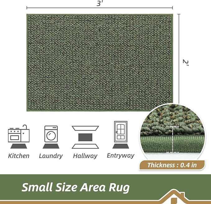 BEQHAUSE 2x3 Entryway Rug Indoor Door Mat Non-Slip Washable, Hallway Rugs - Image 2
