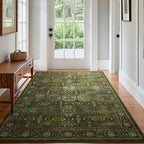 4x6 Area Rug for Bedroom Machine Washable, Non Slip Vintage Floral Kitchen Rugs - Image 9