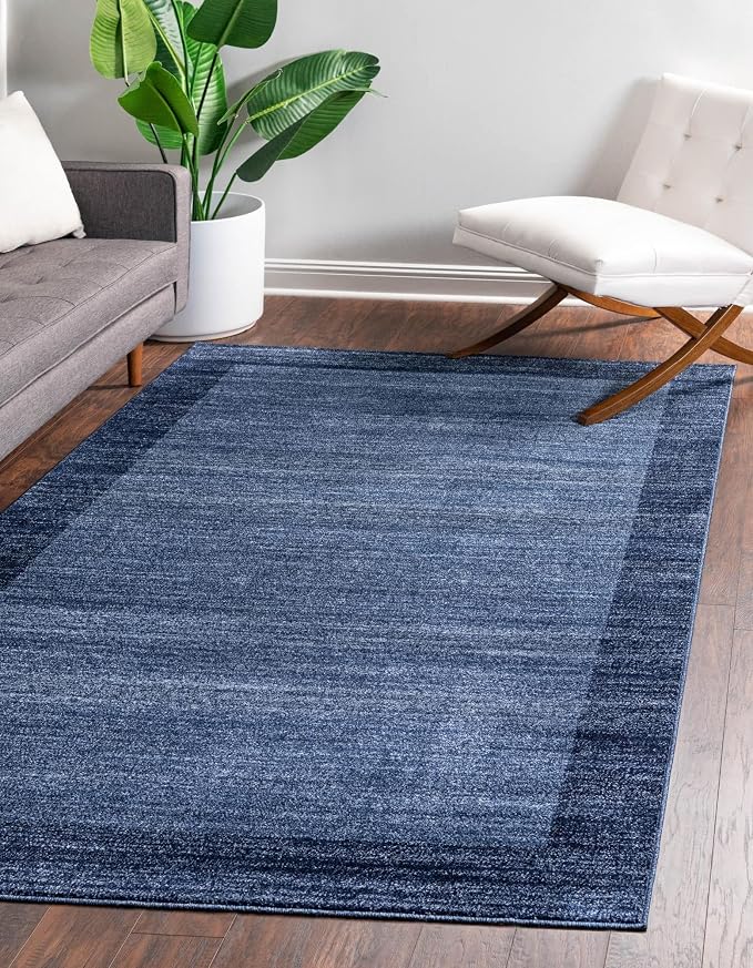 Rugs.com Angelica Collection Rug – 4' x 6' Navy Blue Medium Rug Perfect by Rugscom