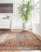 Loloi Layla Collection LAY-05 Ocean/Multi 5'-0" x 7'-6" .13" Thick Area Rug by Loloi