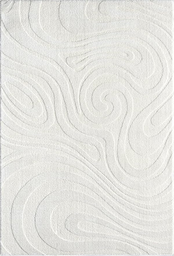 Abani Cozy Cream Area Rug for Living Room, Bedroom - Image 3