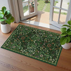 Floral 2x3 Entryway Rug, Washable Front Door Mat Indoor Non Slip Low Pile Small by NakedCloud