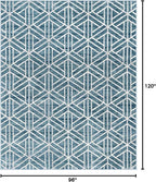 Rugs.com Lattice Trellis Collection Rug – 8' x 10' Blue Low-Pile Rug Perfect - Image 2