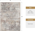GENIMO Washable 5x7 Area Rugs for Living Room, Non Slip Modern Abstract Rug - Image 2