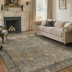 GENIMO 4x6 Area Rugs for Living Room, Machine Washable Non Slip Vintage Rugs by GENIMO