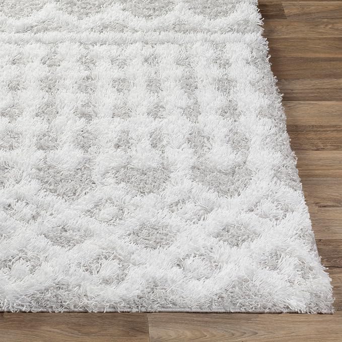 Livabliss Hapsburg Moroccan Shag Area Rug, Light Gray - Image 8