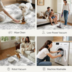 GENIMO Washable Area Rugs for Living Room, 8x10 Modern Non Slip Rugs, Low Pile - Image 3