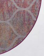 Rugs.com Lattice Frieze Collection Rug – 3' Round Multi Medium Rug Perfect - Image 9
