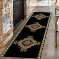Vintage Baroque Art Long Hallway Rugs Runners, Luxury European Geometric Living by Unknown