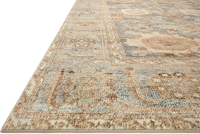 Loloi Margot Collection MAT-03 Ocean/Spice 7'-6" x 9'-6" Area Rug feat. - Image 3