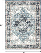 Area Rug 5×7, Vintage Boho Rug, Ultra-Soft Low Pile, Non Slip, Stain Resistant - Image 2