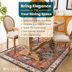 Istana 4x6 Rug - Red & Teal Area Rugs 4x6 - Kid & Pet Friendly Machine Washable - Image 5