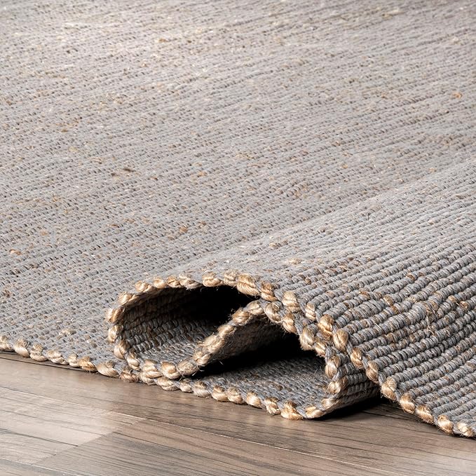 Nuloom Elfriede Handmade, Jute & Cotton, Textured and Earthy, High Traffic by nuLOOM