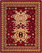 Unique Loom Taftan Collection Border Geometric Tribal Inspired Design Area Rug - Image 3