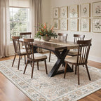 Bavni Washable Rugs 8x10-Machine Washable Rug Lightweight Low Pile, Vintage - Image 4