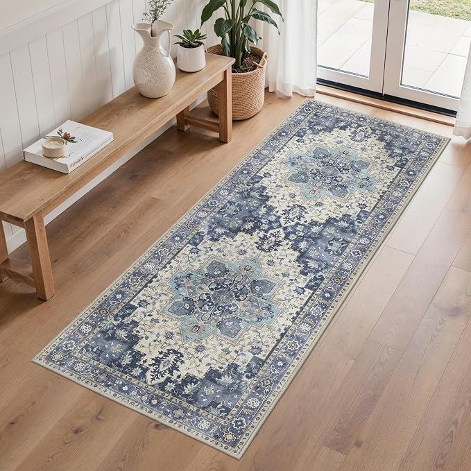 2'6''x6 Runner Rugs for Hallway, Machine Washable Non Slip Vintage Rugs - Image 3