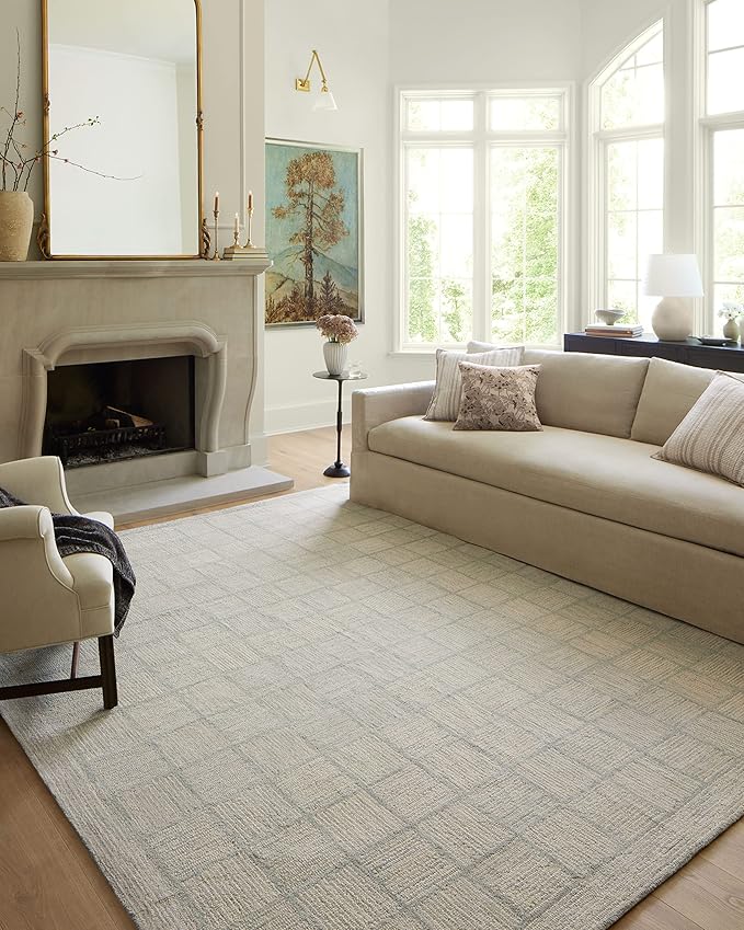 Loloi Chris Loves Julia Francis Collection FRA-03 Silver/Sky 2'-6" x 7'-6" by Loloi