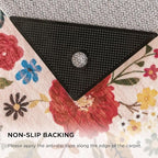 5x7 Washable Rug for Living Room, Non Slip Low Pile Soft Flower Carpet - Image 8