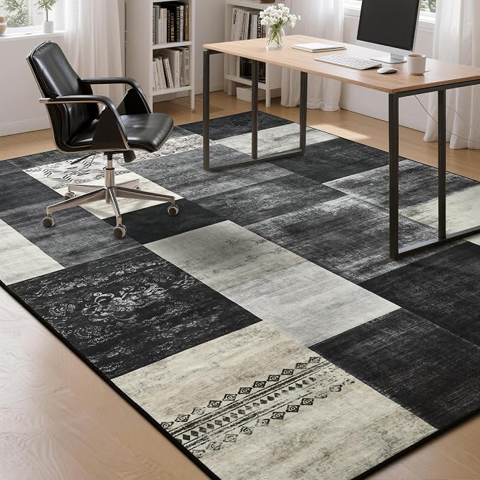 Tepook Modern Area Rug for Living Room, 5x7 Geometric Large Rugs for Bedroom - Image 4