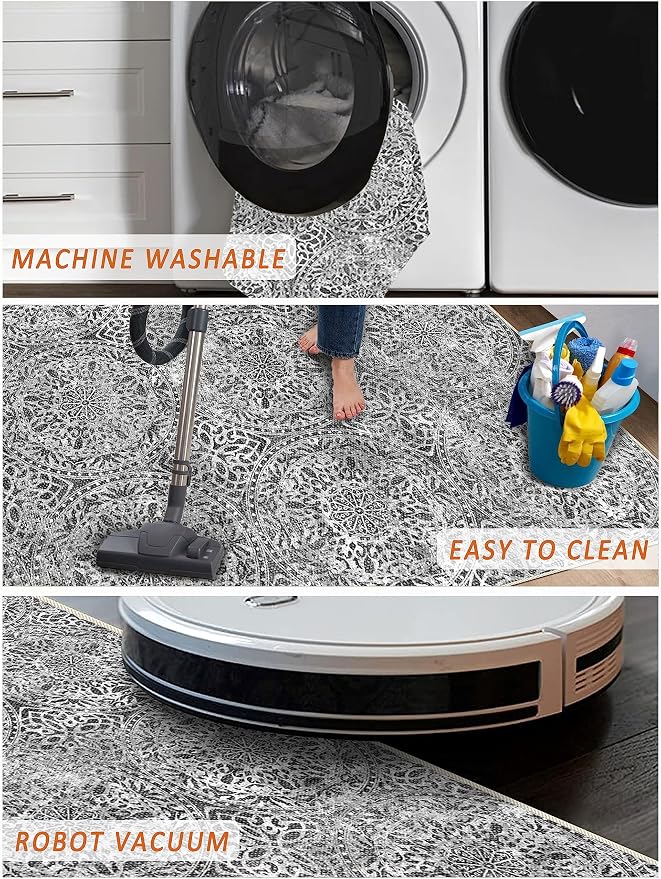 vivorug Runner Rug 2'x8' Machine Washable Non-Slip Runners - Image 5