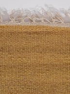 Rugsotic Carpets Hand Woven Flat Weave Kilim Wool 8'x10' Area Rug Solid Gold - Image 4