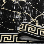 GLORY RUGS Area Rugs Marble 8x10 Black Gold Carpet Modern Abstract Rug Living - Image 5