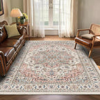 6x9 Area Rugs for Living Room Ultra-Soft Washable Rug Vintage Distressed Boho - Image 2