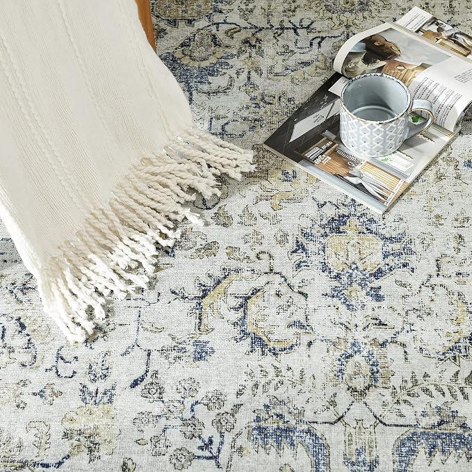 jinchan Kalen Runner Rug 2x8 Washable Hallway Rug Vintage Runner Indoor Floor - Image 9