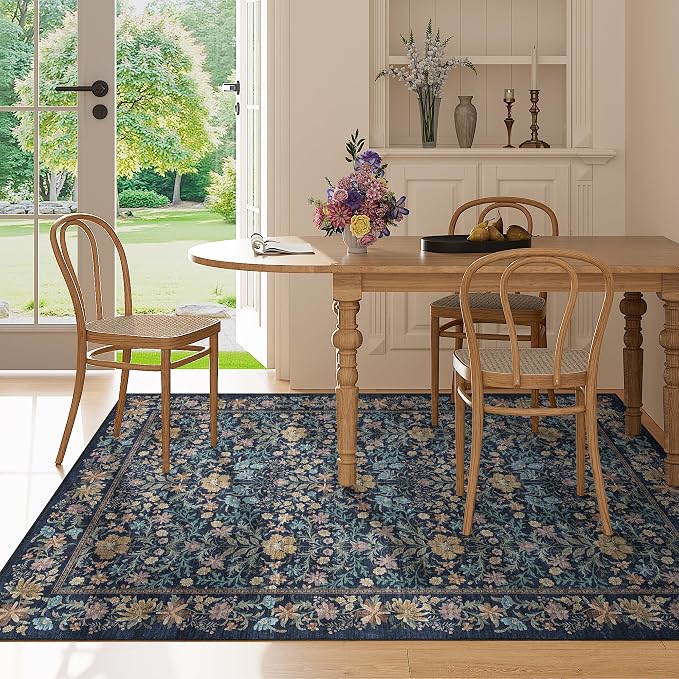 DUKINO 4x6 Rugs for Living Room, Lightweight Non Slip Washable Rug - Image 9