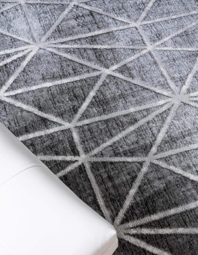 Rugs.com Lattice Trellis Collection Rug – 8' x 10' Gray Low-Pile Rug Perfect - Image 6