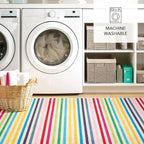 Dash and Albert Rainbow Machine Washable Area Rug - Image 2