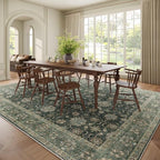 Washable 10x14 Area Rugs for Living Room, Boho Non-Slip Vintage Distress Large - Image 3