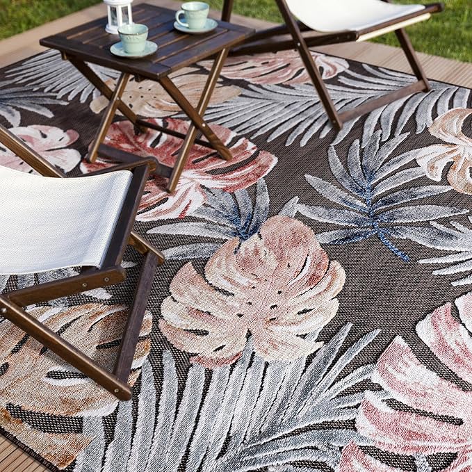 CAMILSON Indoor Outdoor Rug, Easy-Cleaning Non-Shedding Living Room, Garden and - Image 9