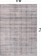 Rugshop Bohemian Stripe Lines Washable Non Slip Area Rug 5' x 7' Brown - Image 2