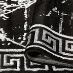 GLORY RUGS Area Rugs Marble 4x5 Black Gray Carpet Modern Abstract Rug Living - Image 4