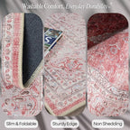 Fame Rugs Turkish Rug. Washable Vintage Oriental Antique Inspired Traditional - Image 3