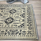 Alfa Rich 5x8 Beige Black Washable Area Rugs - Image 5