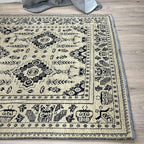 Alfa Rich 4x6 Beige Black Washable Area Rugs - Image 4