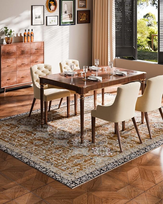 VEVOR 8 x 10 Area Rug, Washable Rug Non-Slip and Tear-Resistant Soft Carpet Pet - Image 5