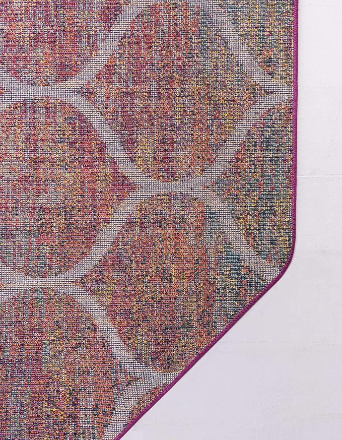 Rugs.com Lattice Frieze Collection Rug – 7' Octagon Multi Medium Rug Perfect - Image 9