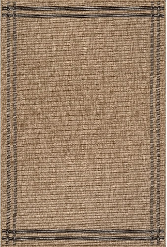 Easy Jute Rugs 10x14 Bordered Natural Color Living Room Indoor Outdoor Area Rug - Image 2