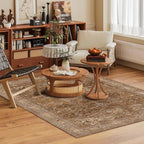 Washable Area Rug 3' x 5 ' Vintage Traditional Persian Mat - Image 2
