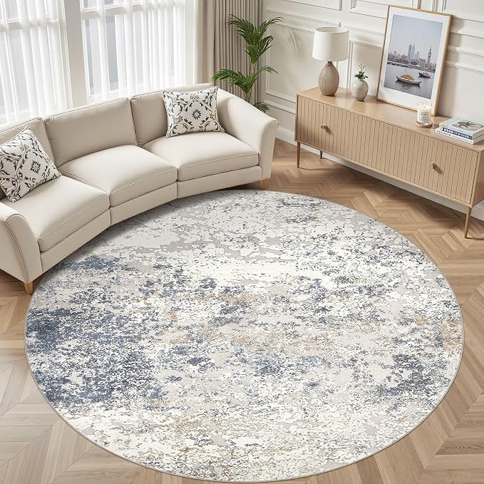 10ft Round Area Rug Living Room Rugs by DMOYEST