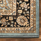 Well Woven Barclay Collection Medallion Kashan Light Blue 9x12 Area Rug - Image 4