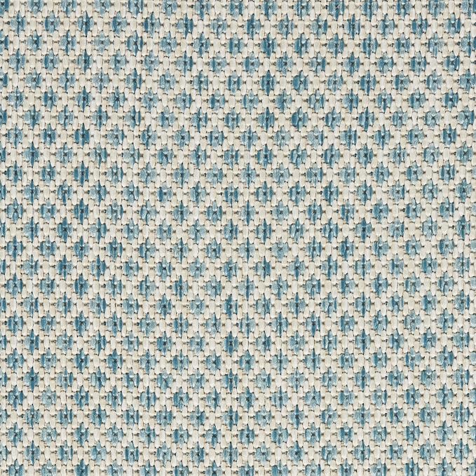 Nourison Home Courtyard Ivory Aqua 5' x Square Area Rug - Image 7