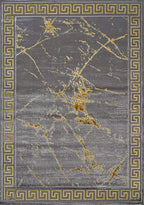 GLORY RUGS Area Rugs Marble 4x5 Grey Gold Carpet Modern Abstract Rug Living - Image 2