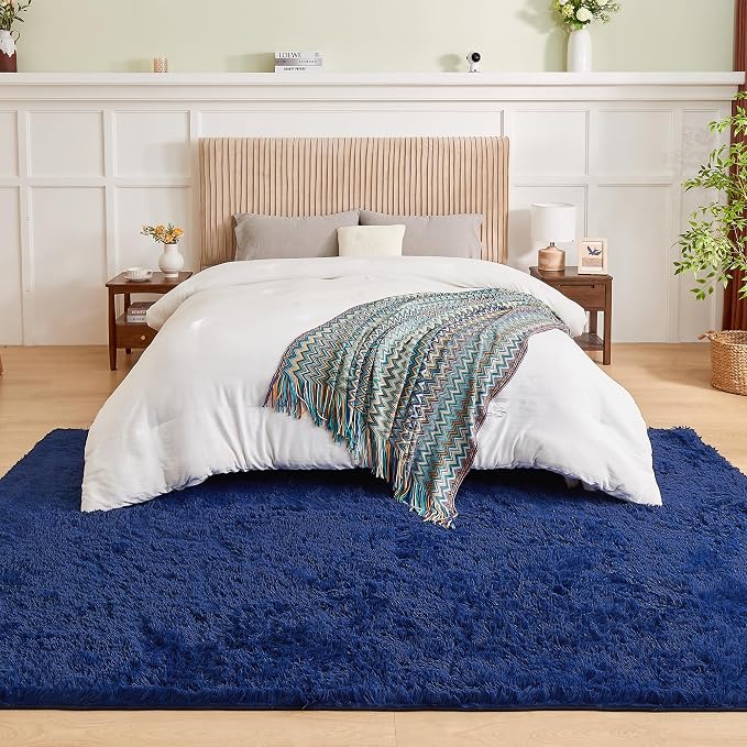 Andency 6x9 Area Rugs Navy, Large Shag Fluffy Soft Shaggy Rugs - Image 7
